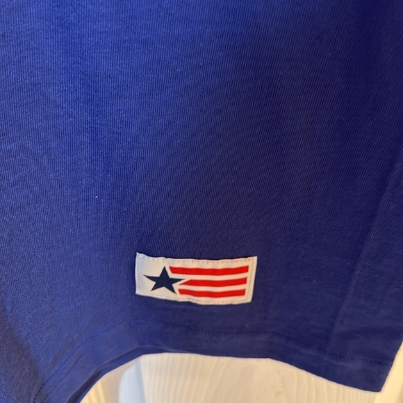 American Giant Blue Short Sleeve Tee American Made NWT! Patriotic 🇺🇸 - Picture 2 of 4